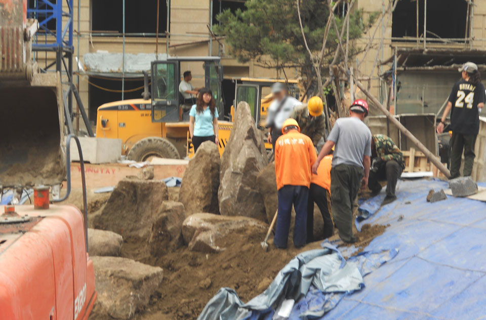 日本庭園作庭 中国黒竜江省ハルピンの庭園工事