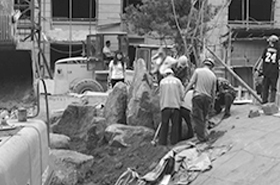ハルビン日本庭園石組工事